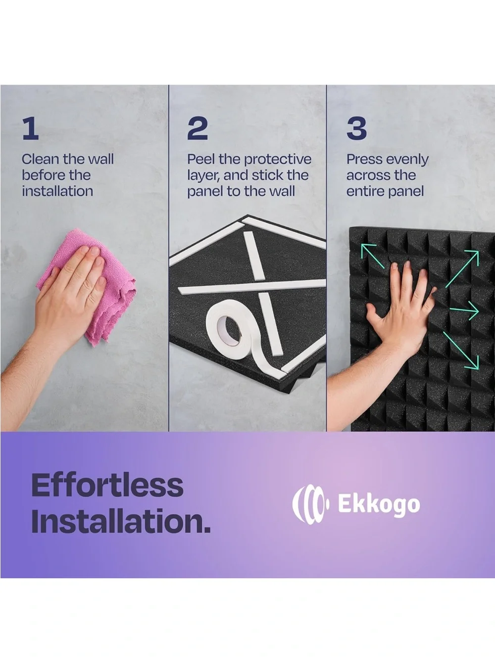Ekkogo Acoustic Foam Panels - NWT!